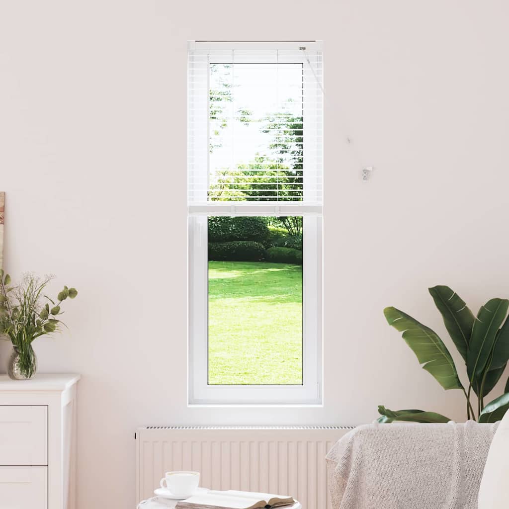 Venetian Blinds Height Adjustable White 130 x 45 cm Aluminium