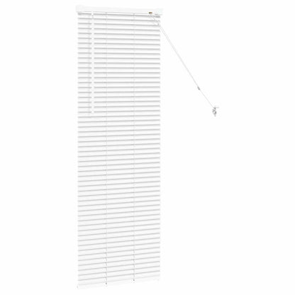 Venetian Blinds Height Adjustable White 130 x 45 cm Aluminium