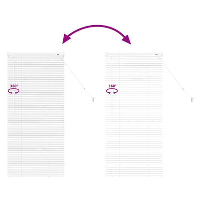Venetian Blinds Height Adjustable White 130 x 60 cm Aluminium