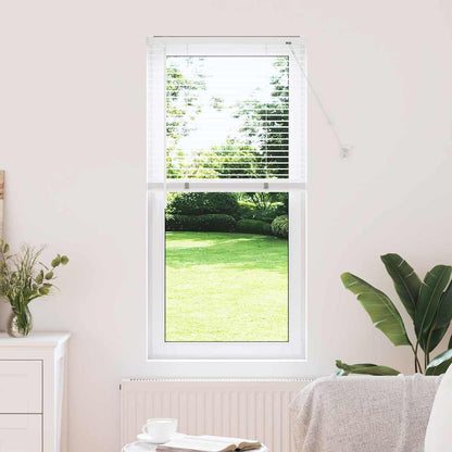 Venetian Blinds Height Adjustable White 130 x 65 cm Aluminium