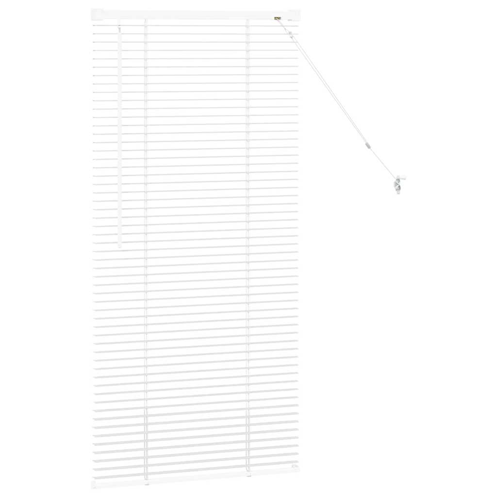 Venetian Blinds Height Adjustable White 130 x 65 cm Aluminium
