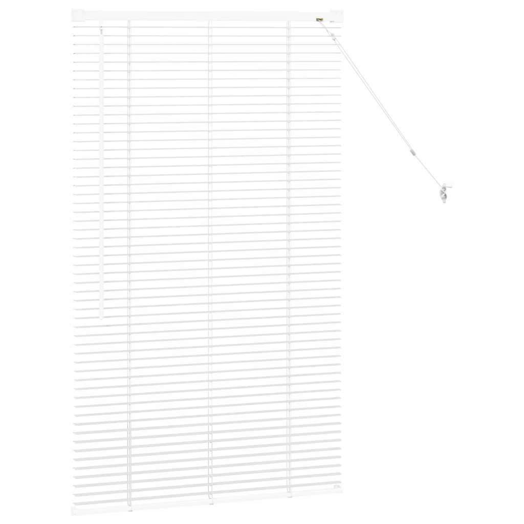 Venetian Blinds Height Adjustable White 130 x 75 cm Aluminium