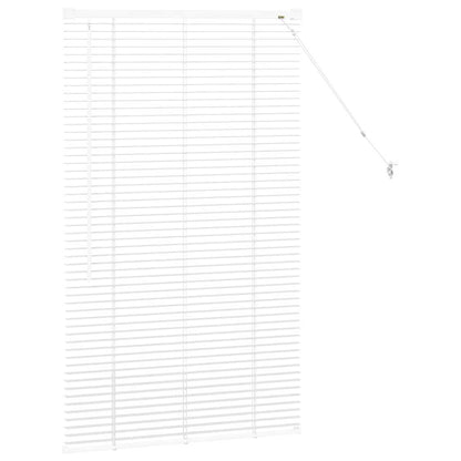 Venetian Blinds Height Adjustable White 130 x 75 cm Aluminium