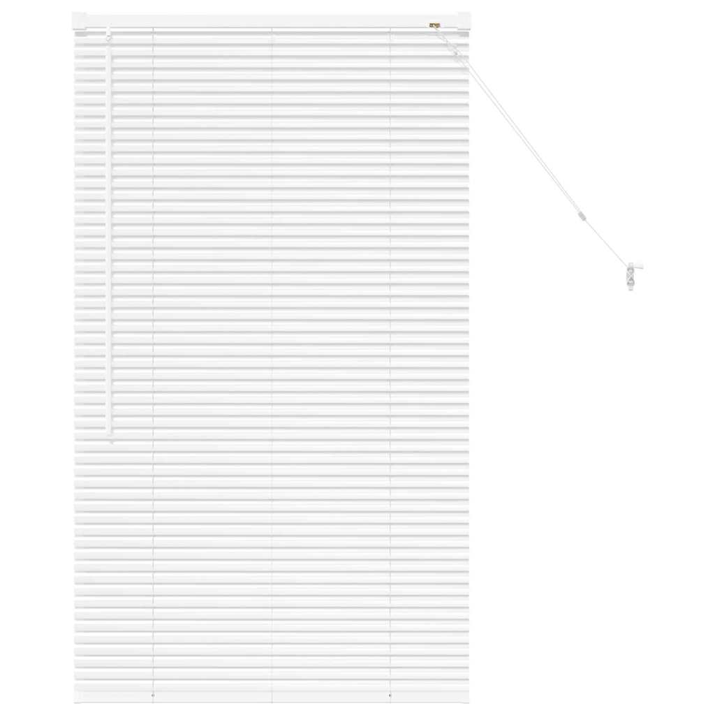 Venetian Blinds Height Adjustable White 130 x 75 cm Aluminium