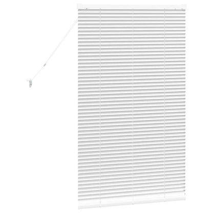Venetian Blinds Height Adjustable White 130 x 80 cm Aluminium