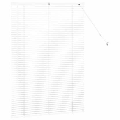 Venetian Blinds Height Adjustable White 130 x 85 cm Aluminium