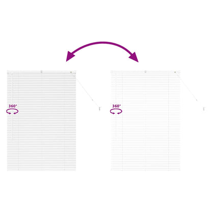 Venetian Blinds Height Adjustable White 130 x 85 cm Aluminium