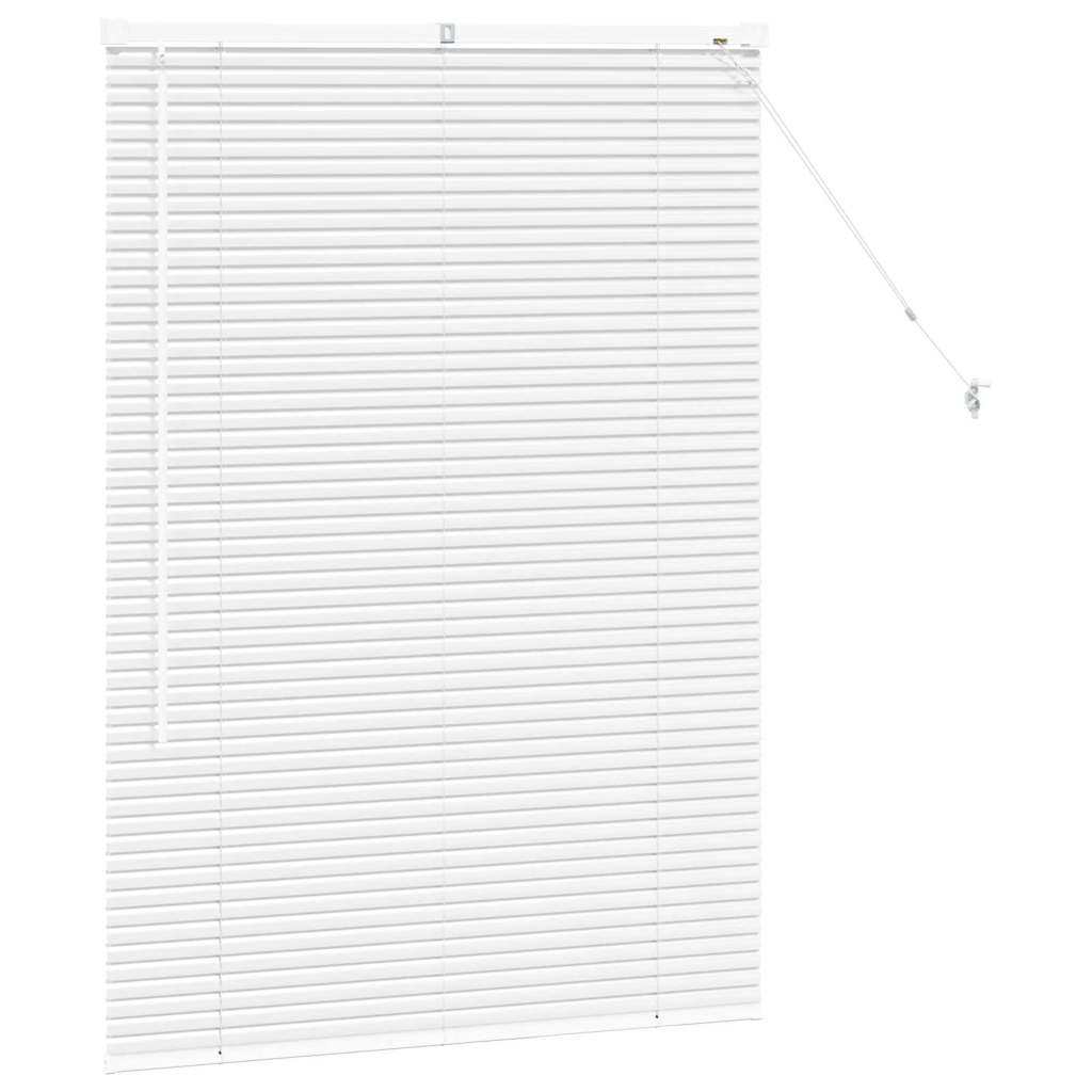 Venetian Blinds Height Adjustable White 130 x 90 cm Aluminium