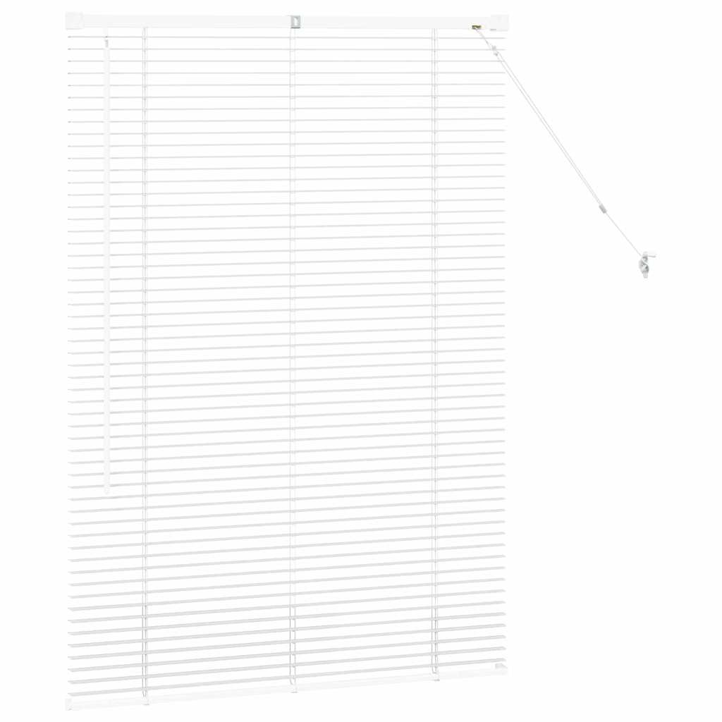 Venetian Blinds Height Adjustable White 130 x 90 cm Aluminium