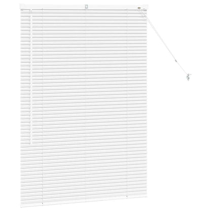 Venetian Blinds Height Adjustable White 130 x 95 cm Aluminium