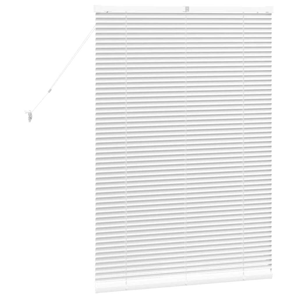 Venetian Blinds Height Adjustable White 130 x 95 cm Aluminium
