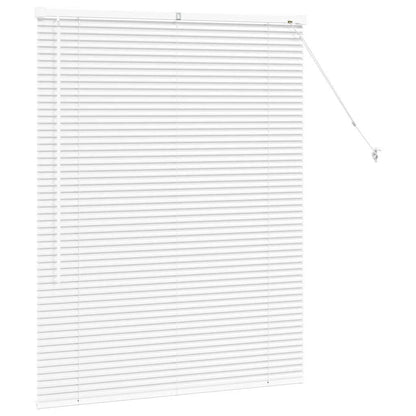 Venetian Blinds Height Adjustable White 130 x 100 cm Aluminium