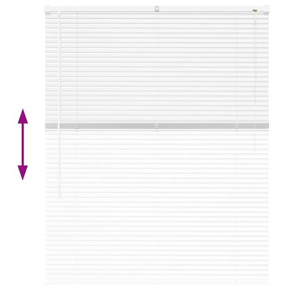 Venetian Blinds Height Adjustable White 130 x 100 cm Aluminium