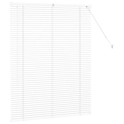 Venetian Blinds Height Adjustable White 130 x 105 cm Aluminium