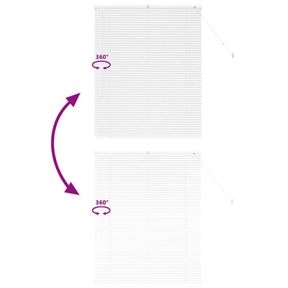 Venetian Blinds Height Adjustable White 130 x 105 cm Aluminium