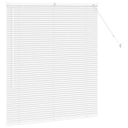 Venetian Blinds Height Adjustable White 130 x 110 cm Aluminium