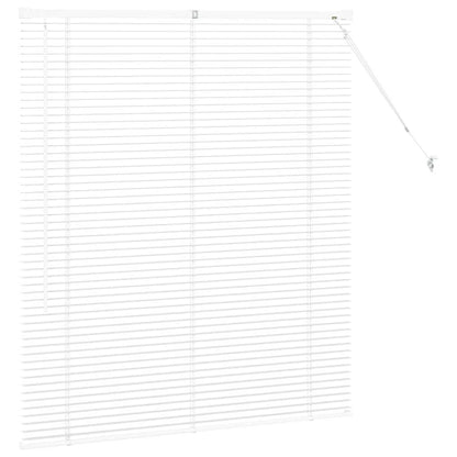 Venetian Blinds Height Adjustable White 130 x 110 cm Aluminium