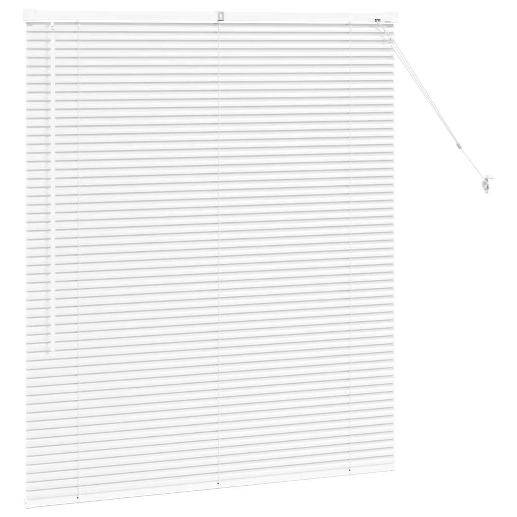 Venetian Blinds Height Adjustable White 130 x 115 cm Aluminium
