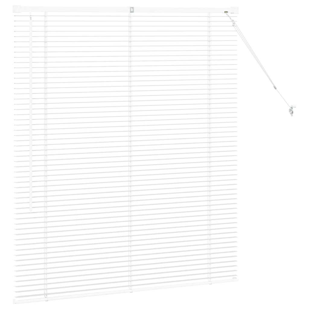Venetian Blinds Height Adjustable White 130 x 115 cm Aluminium