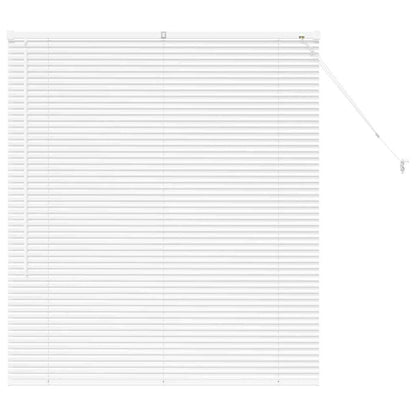 Venetian Blinds Height Adjustable White 130 x 120 cm Aluminium