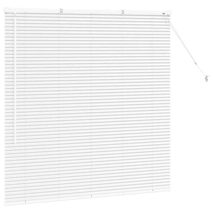 Venetian Blinds Height Adjustable White 130 x 125 cm Aluminium