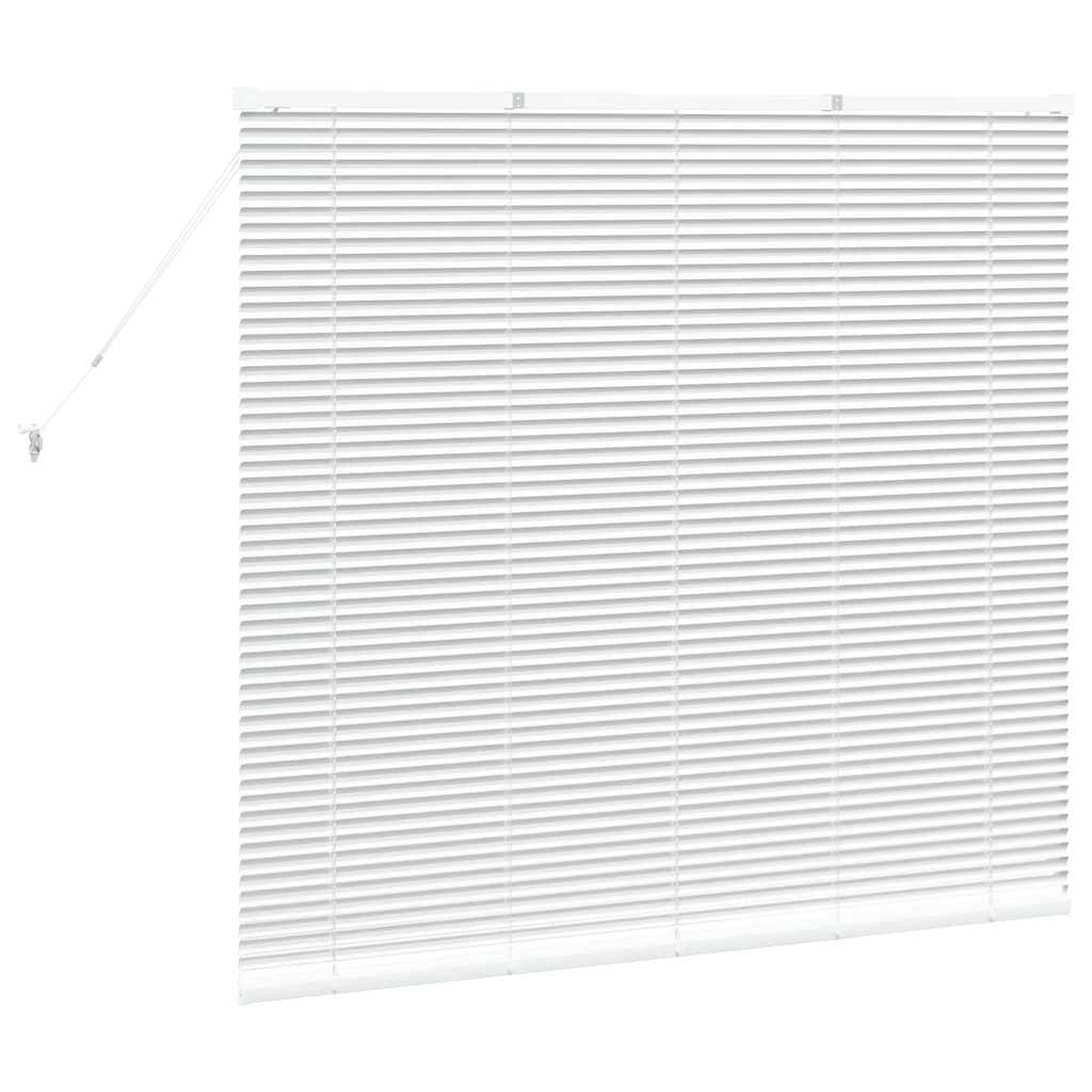 Venetian Blinds Height Adjustable White 130 x 140 cm Aluminium
