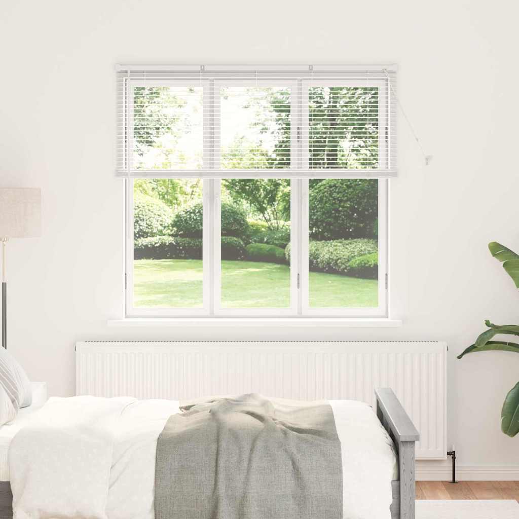 Venetian Blinds Height Adjustable White 130 x 145 cm Aluminium