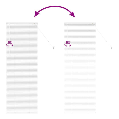 Venetian Blinds Height Adjustable White 175 x 60 cm Aluminium