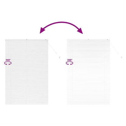 Venetian Blinds Height Adjustable White 175 x 110 cm Aluminium