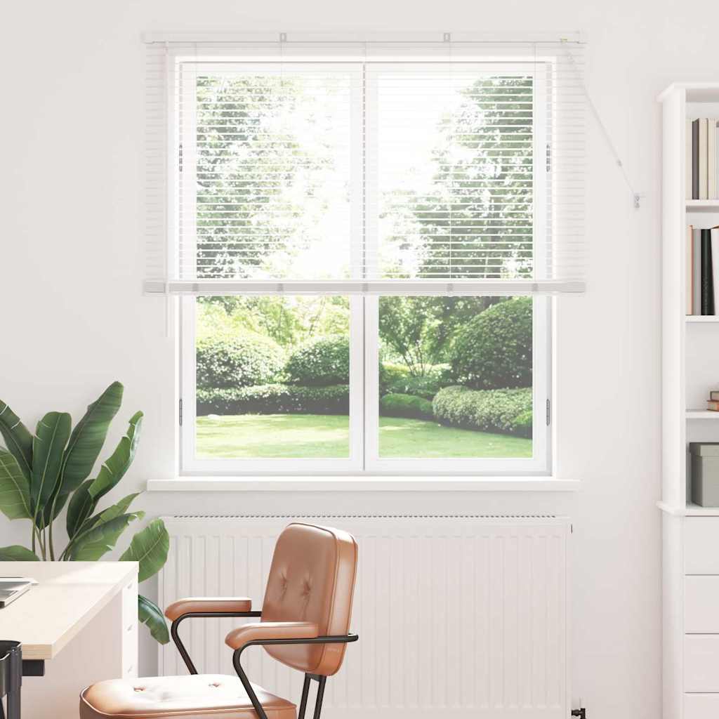 Venetian Blinds Height Adjustable White 175 x 125 cm Aluminium
