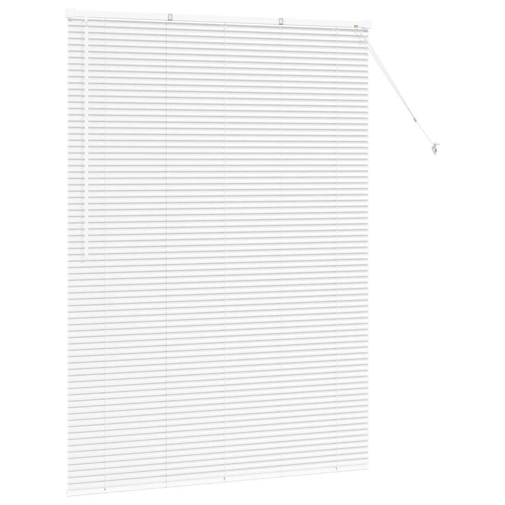 Venetian Blinds Height Adjustable White 175 x 125 cm Aluminium