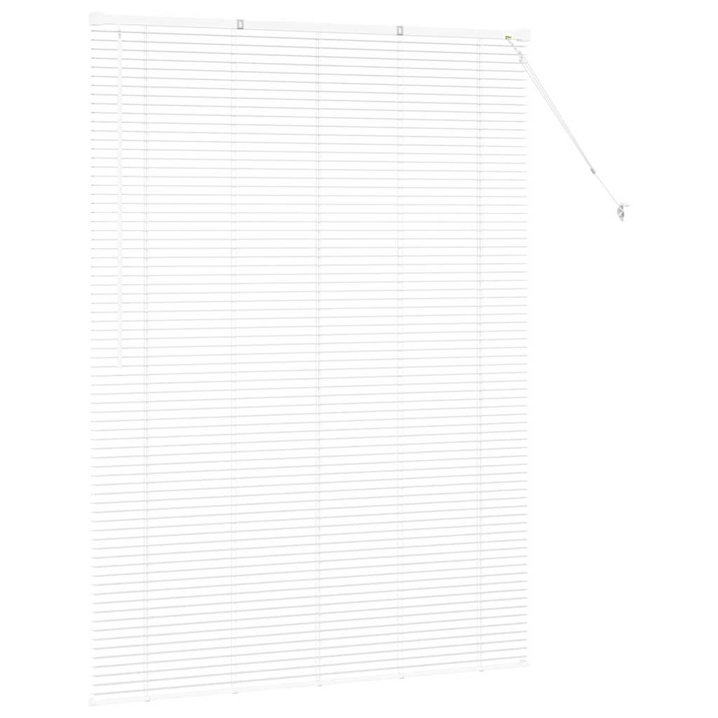 Venetian Blinds Height Adjustable White 175 x 125 cm Aluminium