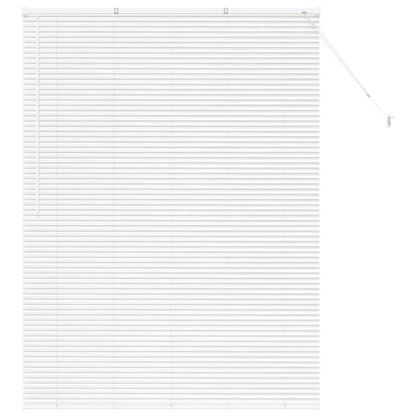 Venetian Blinds Height Adjustable White 175 x 125 cm Aluminium