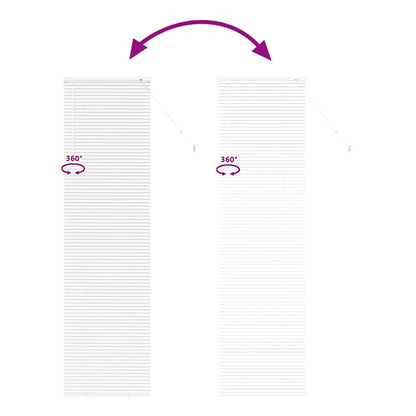 Venetian Blinds Height Adjustable White 220 x 65 cm Aluminium
