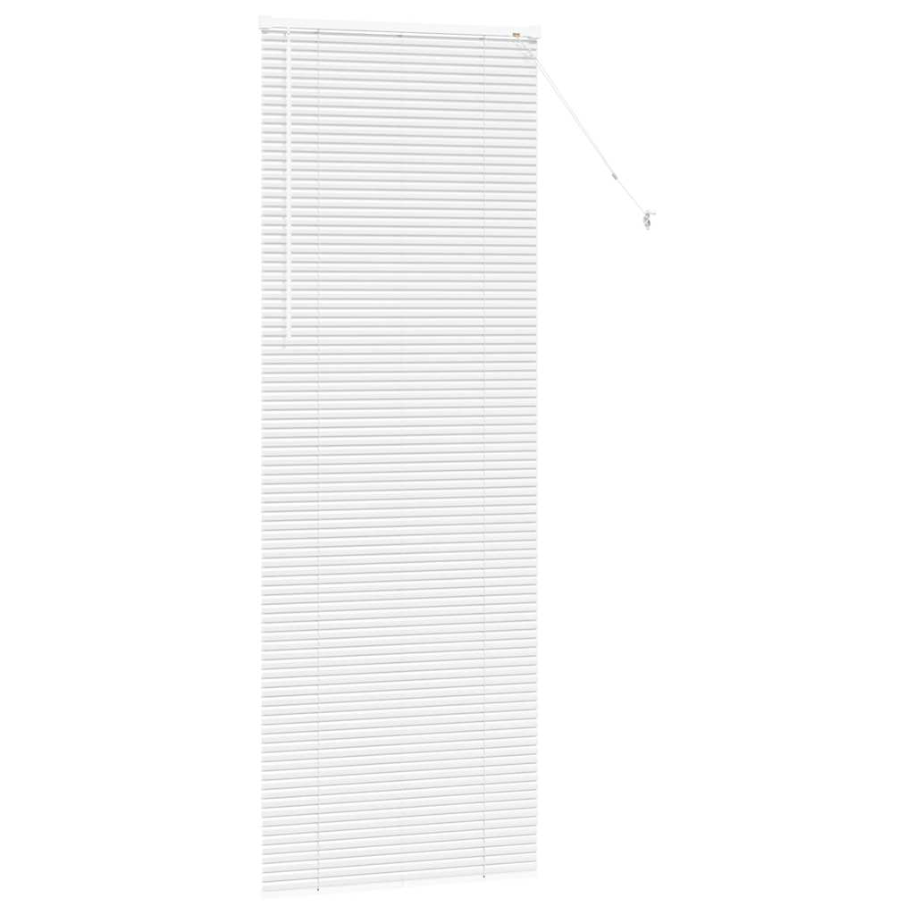 Venetian Blinds Height Adjustable White 220 x 75 cm Aluminium