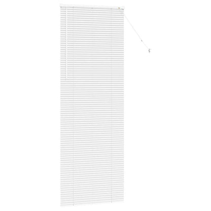 Venetian Blinds Height Adjustable White 220 x 75 cm Aluminium