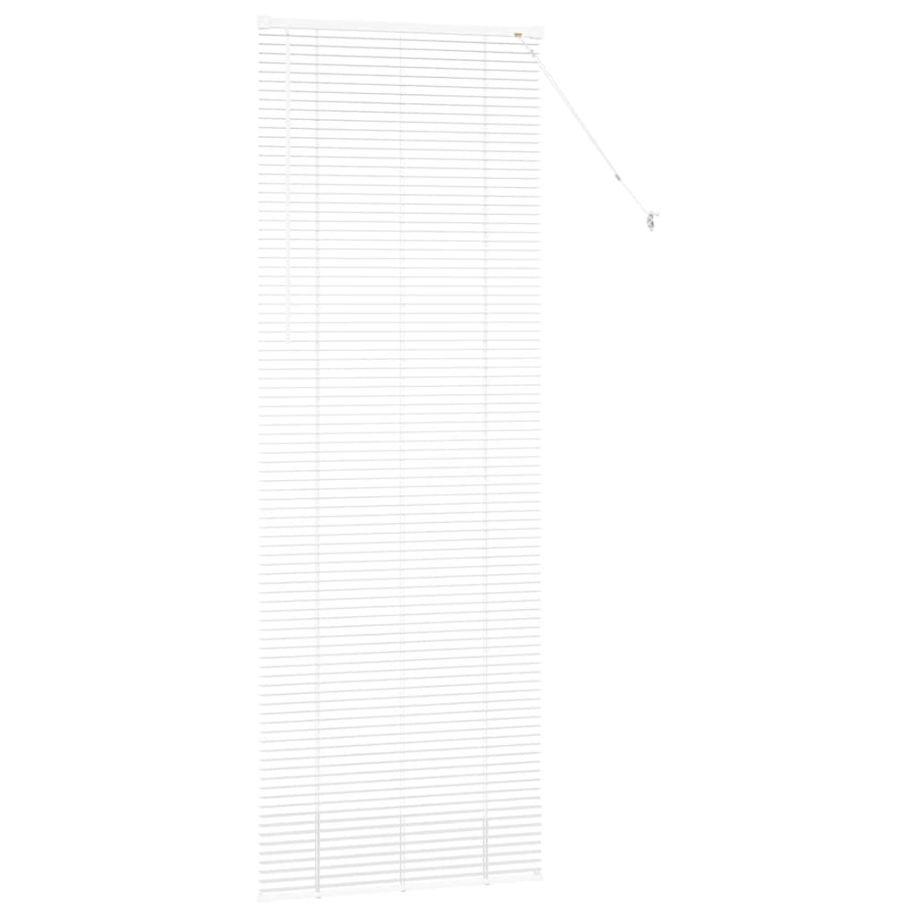 Venetian Blinds Height Adjustable White 220 x 75 cm Aluminium