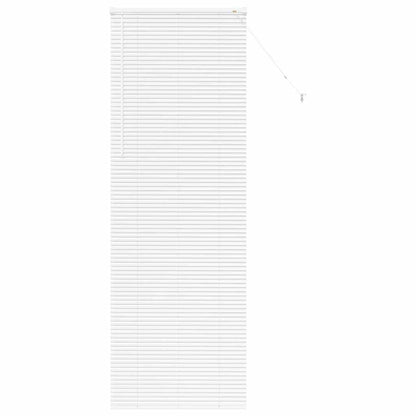 Venetian Blinds Height Adjustable White 220 x 75 cm Aluminium