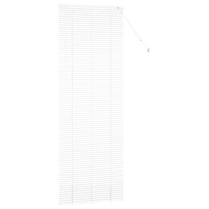 Venetian Blinds Height Adjustable White 220 x 80 cm Aluminium