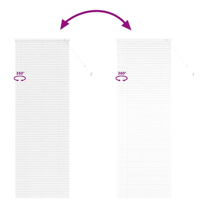Venetian Blinds Height Adjustable White 220 x 80 cm Aluminium
