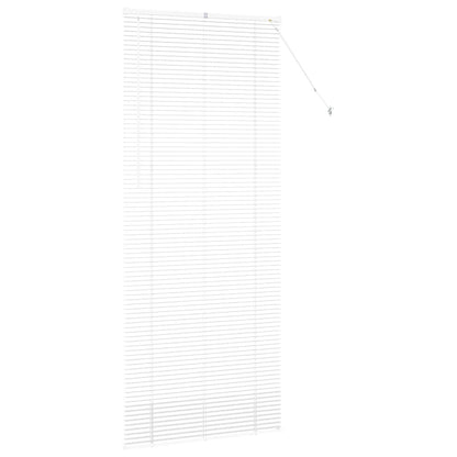 Venetian Blinds Height Adjustable White 220 x 90 cm Aluminium