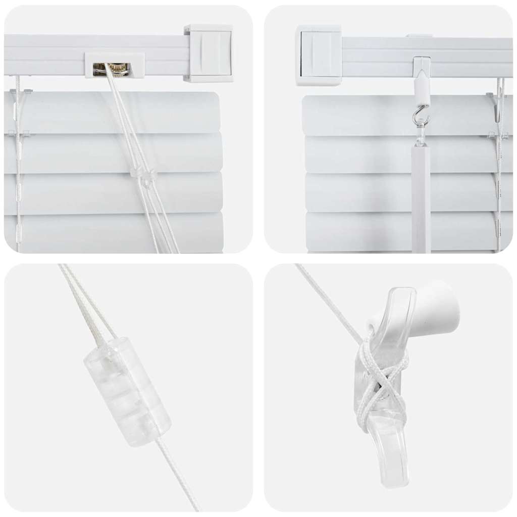 Venetian Blinds Height Adjustable White 220 x 105 cm Aluminium