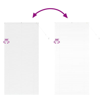 Venetian Blinds Height Adjustable White 220 x 105 cm Aluminium