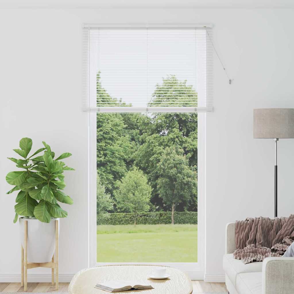 Venetian Blinds Height Adjustable White 220 x 115 cm Aluminium