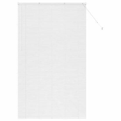Venetian Blinds Height Adjustable White 220 x 130 cm Aluminium