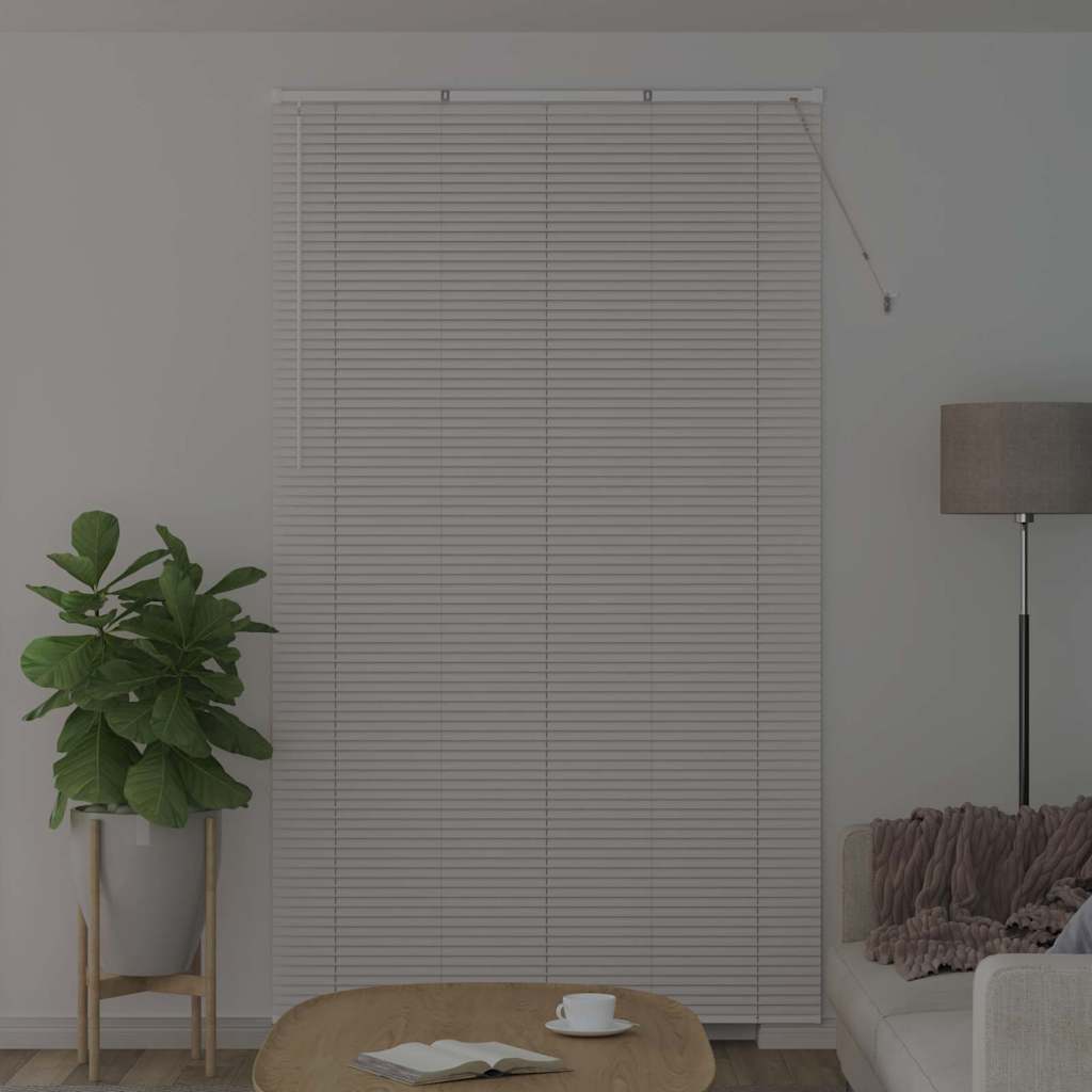 Venetian Blinds Height Adjustable White 220 x 135 cm Aluminium