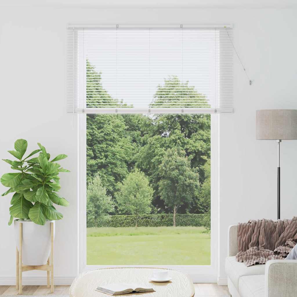 Venetian Blinds Height Adjustable White 220 x 140 cm Aluminium