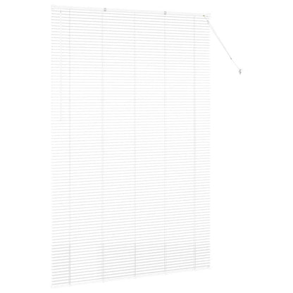 Venetian Blinds Height Adjustable White 220 x 145 cm Aluminium
