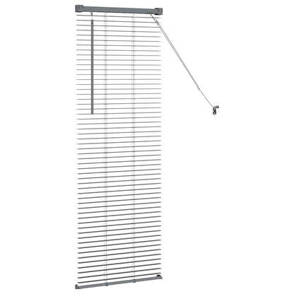 Venetian Blinds Manual Dark Grey 130 x 45 cm Aluminium