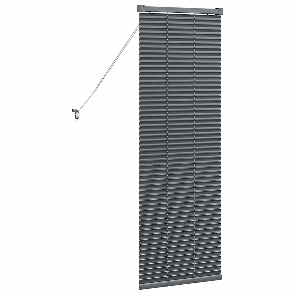Venetian Blinds Manual Dark Grey 130 x 45 cm Aluminium